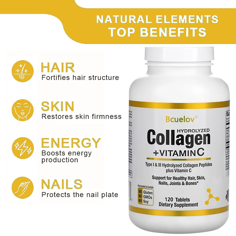 bcuelov Hydrolyzed Collagen Pe - Collagen Peptide Powder recension och pris
