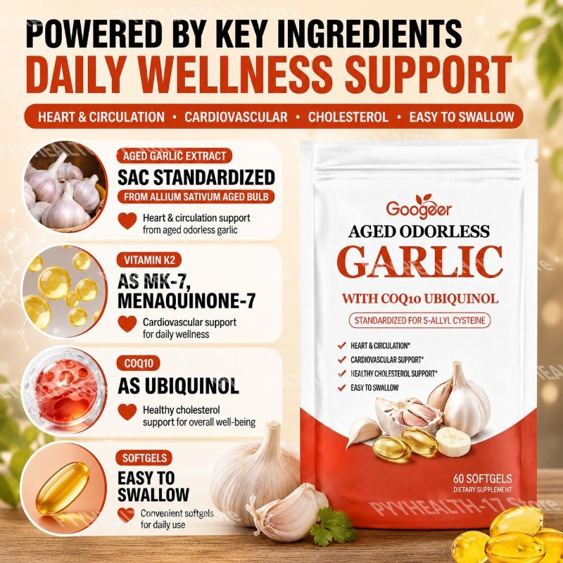 Googeer Aged Odorless Garlic S - Coq10 Ubiquinol Softgel recension och pris