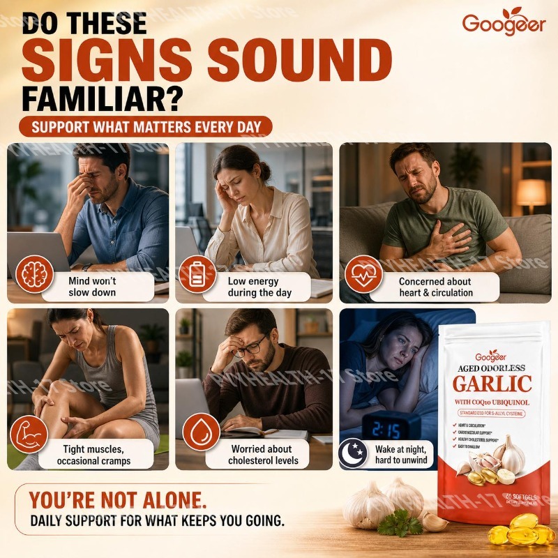 Googeer Aged Odorless Garlic S - Coq10 Ubiquinol Softgel recension och pris