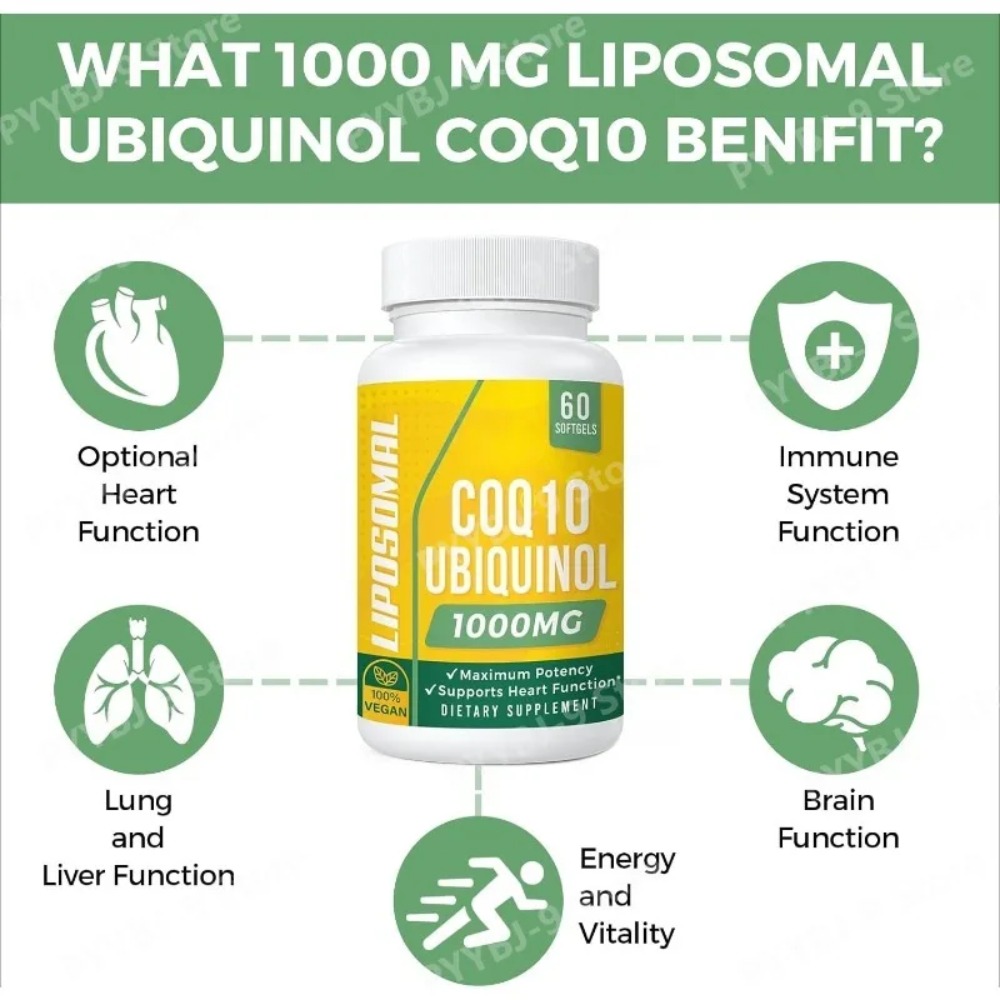 CoQ10 Ubiquinol 1000mg Vegan S - Coq10 Ubiquinol Softgel recension och pris