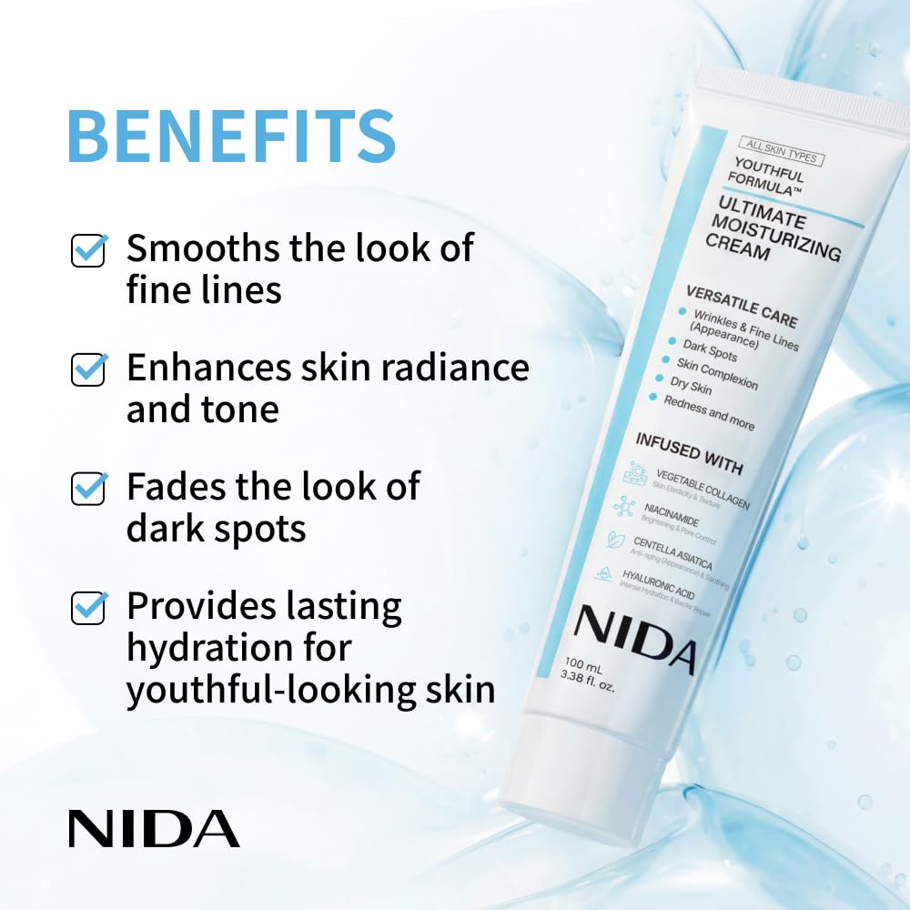 NIDA Moisturizing Cream+Sunscr - Collagen Peptide Powder recension och pris